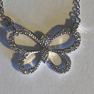 Butterfly Necklace Sterling Silver Cubic Zirconia